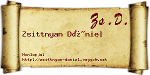 Zsittnyan Dániel névjegykártya